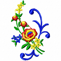 Flowers And Tree Embroidery Design 2